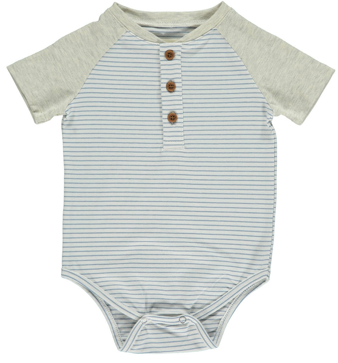 Me & Henry - League Henley in Grey and White