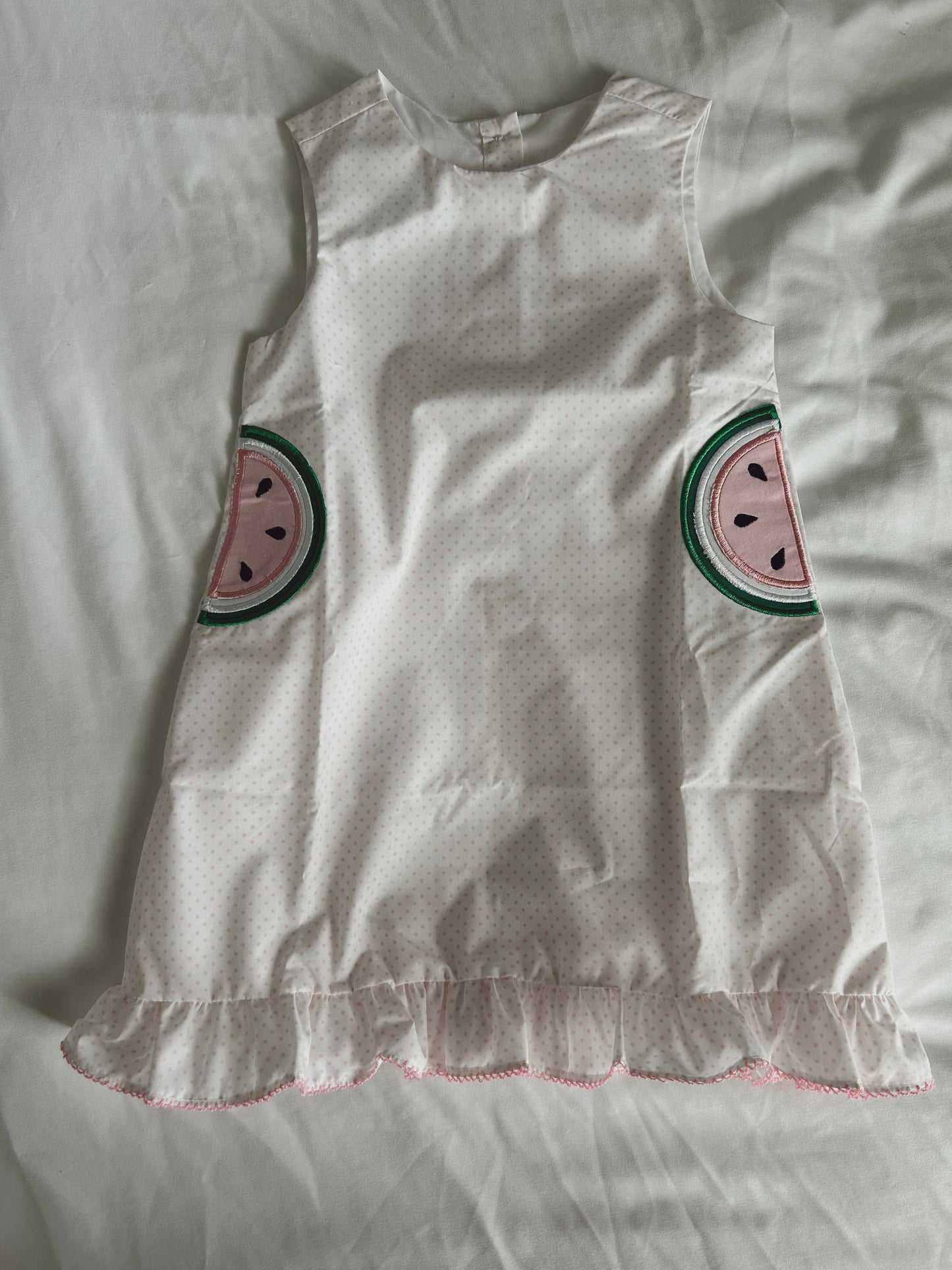 Watermelon Ruffle Shift Dress