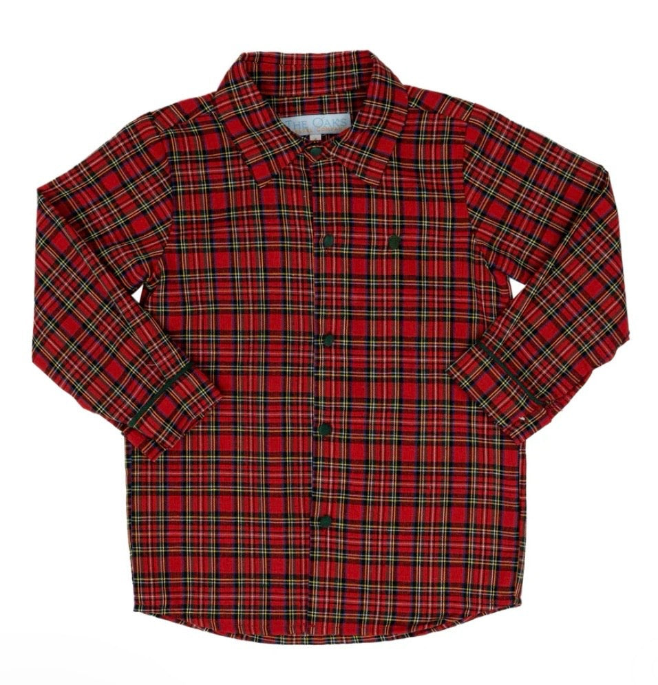 William Red Tartan Oxford