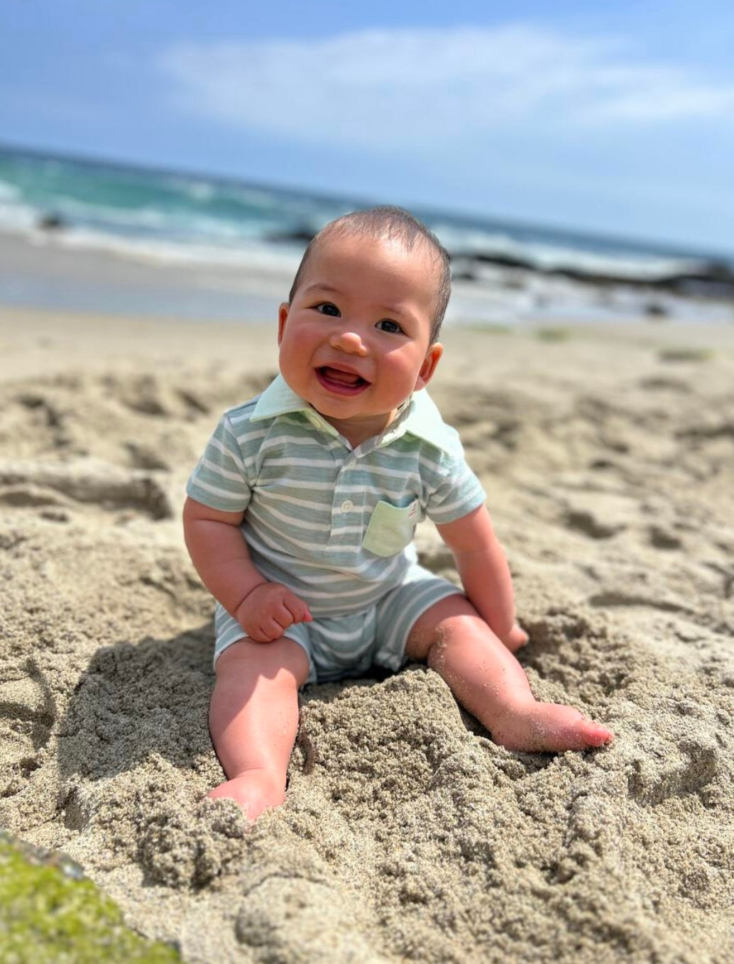 Me & Henry - Saltash Romper in Sage