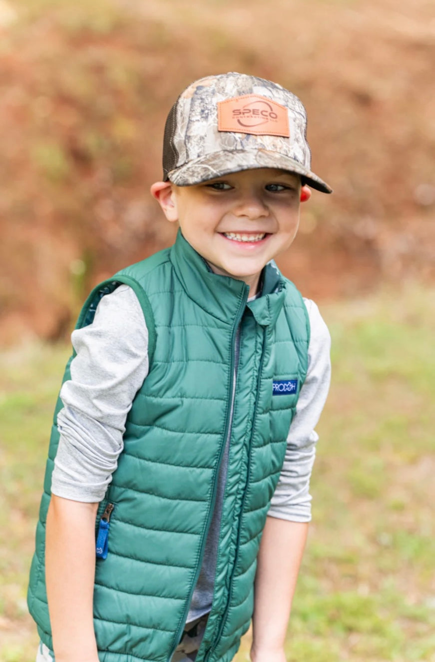 Puffer Vest in Posy Green with Sea Turtle Liner