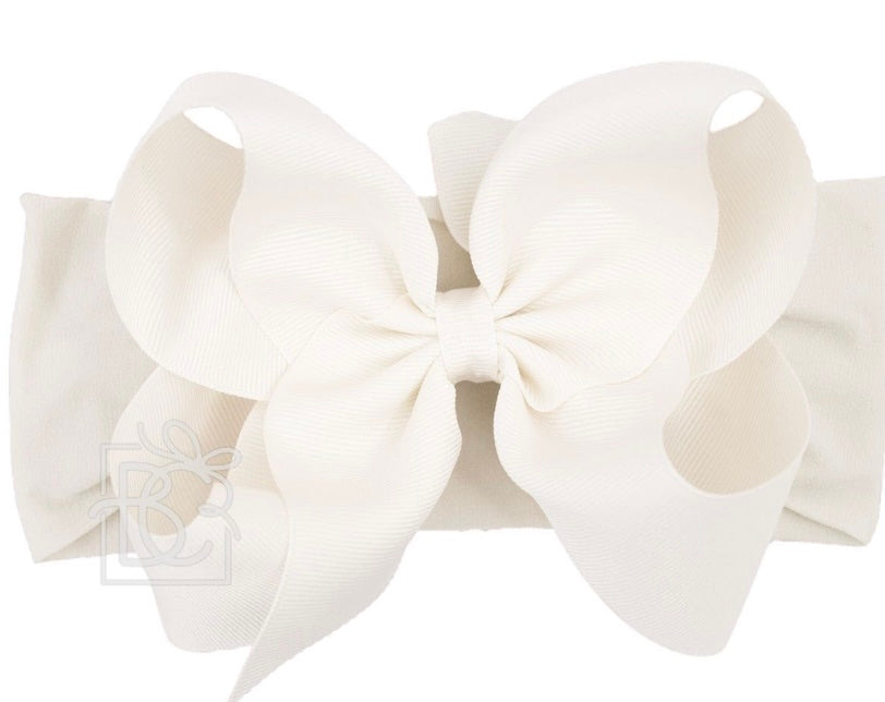 Pantyhose Headband with Classic Grosgrain Bow