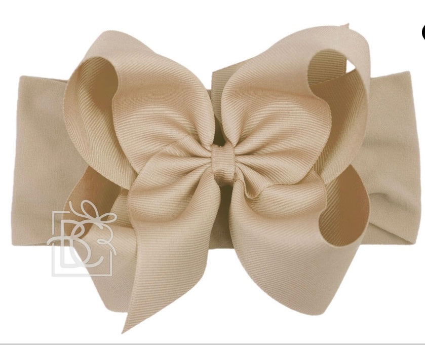 Pantyhose Headband with Classic Grosgrain Bow