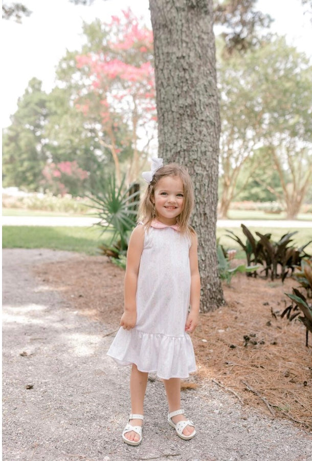 Pink Floral Stripe Knit Dropwaist Dress