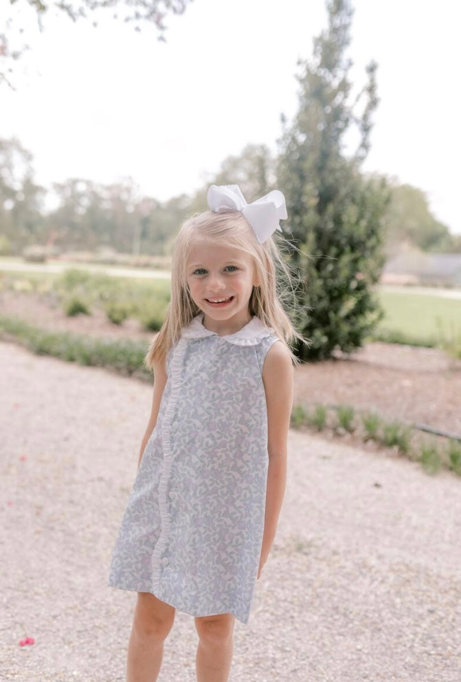 Pastel Floral Scallop Dress