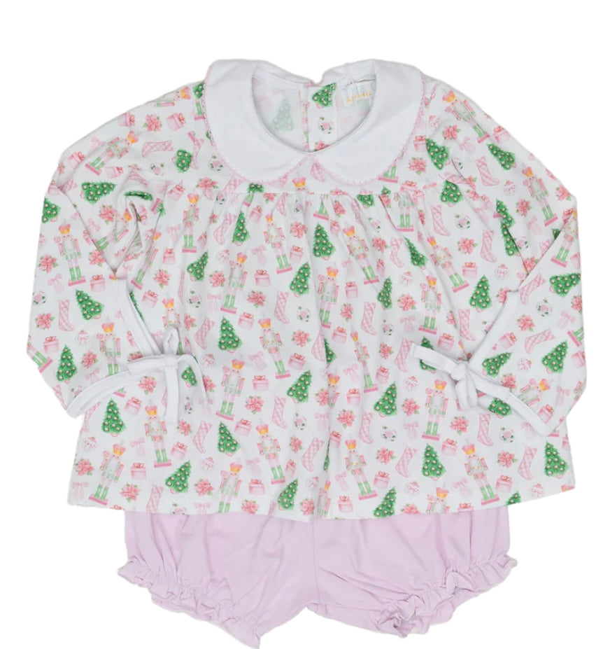Mary Charlotte Preppy Christmas Bloomer Set