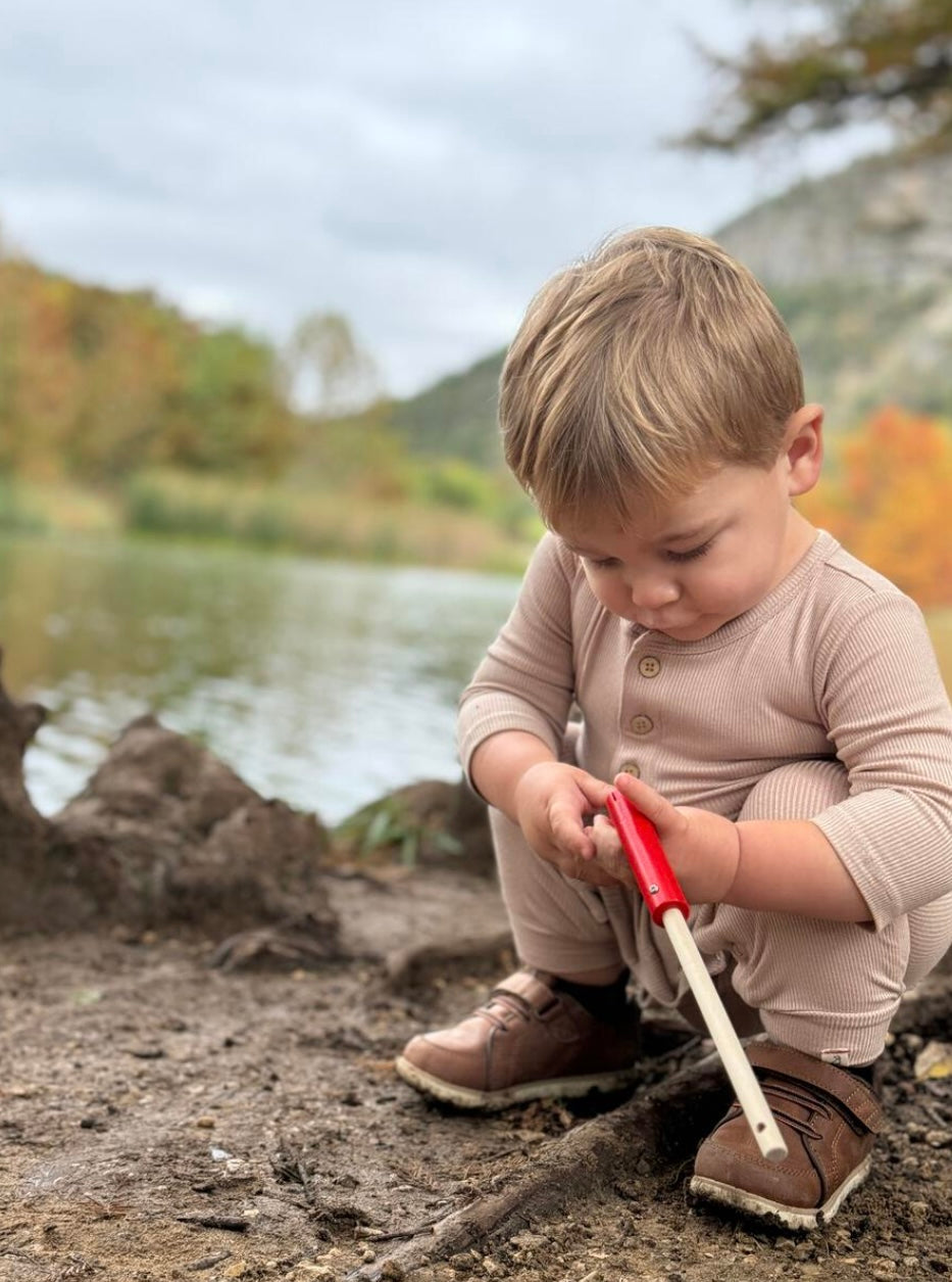 Mason Ribbed Romper in Beige