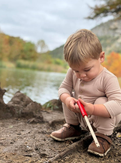 Mason Ribbed Romper in Beige