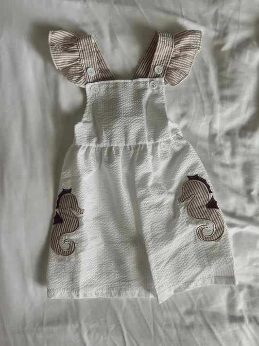 Seersucker Seahorse Dress
