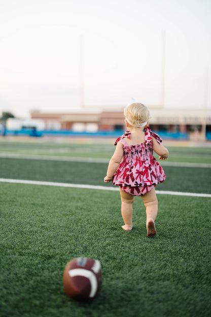 Red & Black Bows Diaper Cover Set