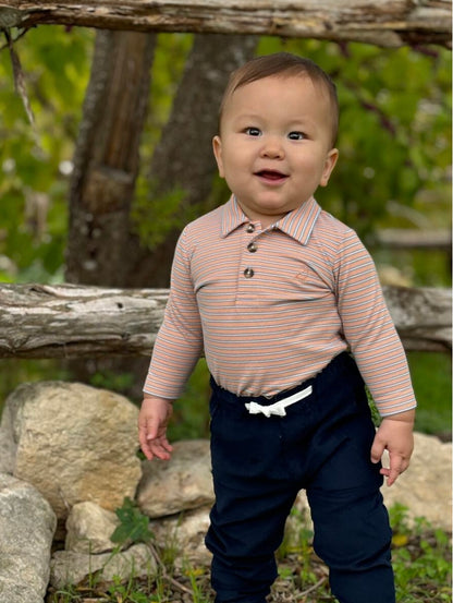 Apricot Seymour Pique Polo Onesie