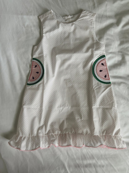 Watermelon Ruffle Shift Dress