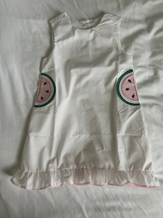 Watermelon Ruffle Shift Dress