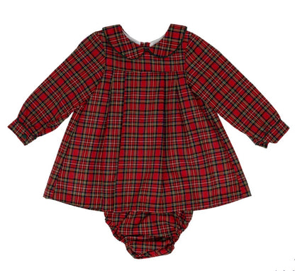 Ava Red Tartan Bloomer Set