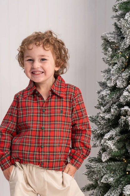 William Red Tartan Oxford