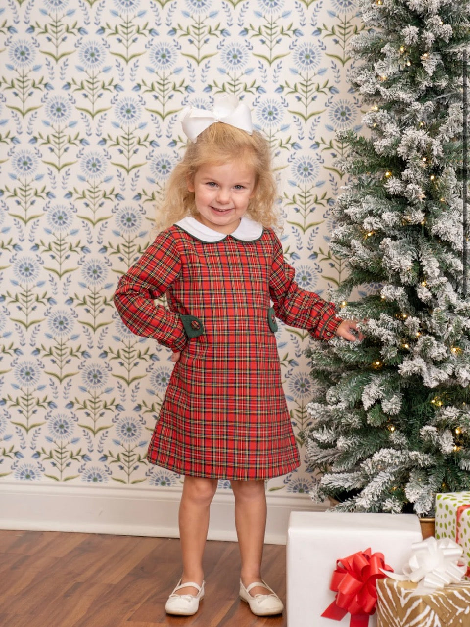 Oaklyn Red Tartan Dress