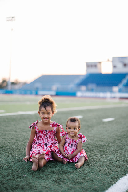 Red & Black Bows Diaper Cover Set
