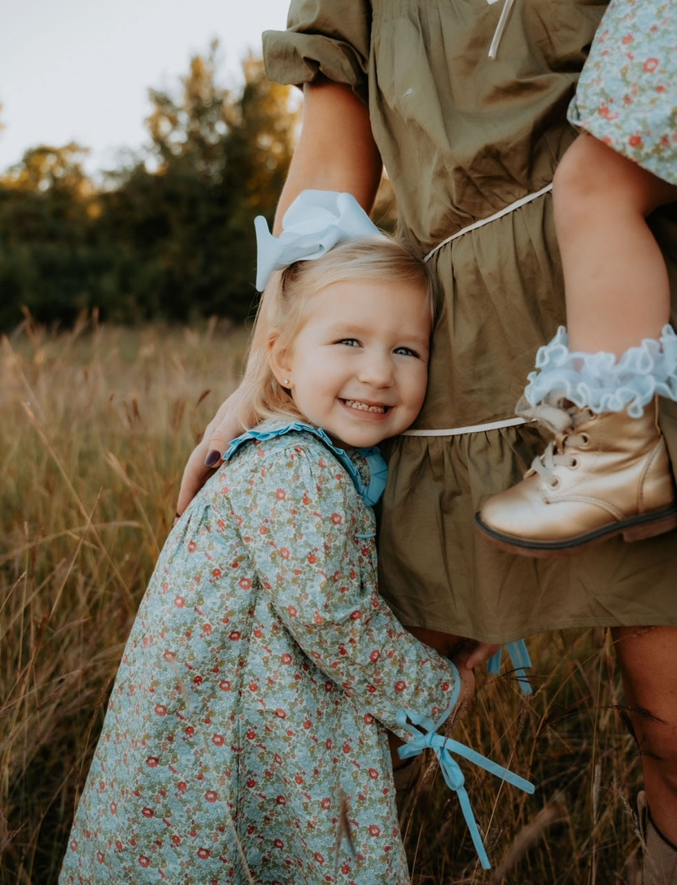 Cecilia Blue and Green Floral Dress