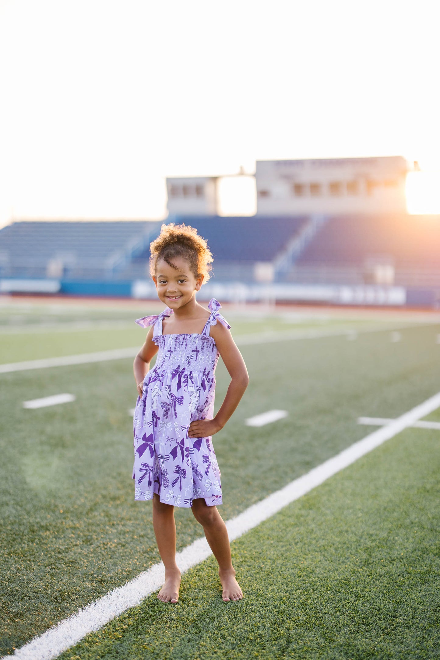Purple & White Bows Dress
