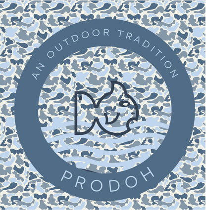 Kid's Pro Performance Hoodie T-Shirt in Blue Break Point Camo