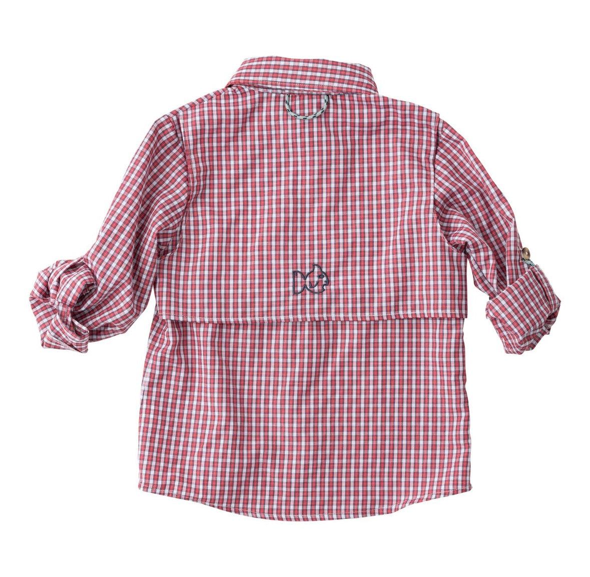 Founders' Kids Fishing Shirt in Winterberry Plaid