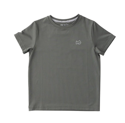 Kids Pro Performance Short Sleeve T-shirt in Olive Green with Deer Antlers
