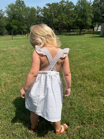 Seersucker Seahorse Dress