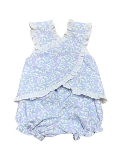 Pastel Floral Cross Back Bloomer Set