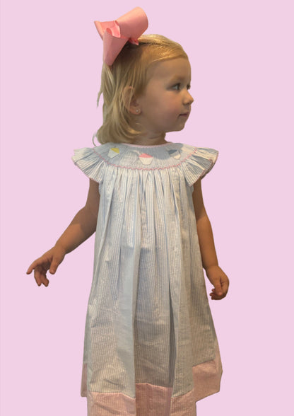 Snowball Bishop Smock Angel Wing Dress
