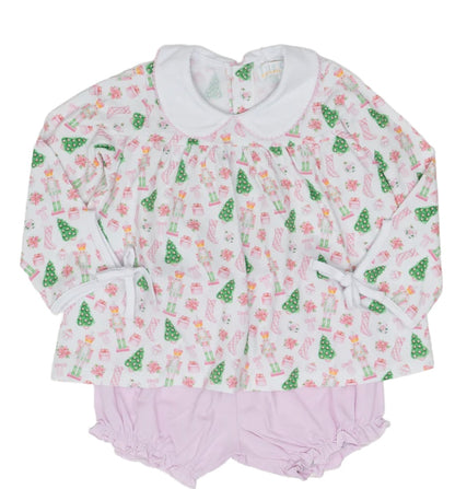 Mary Charlotte Preppy Christmas Bloomer Set