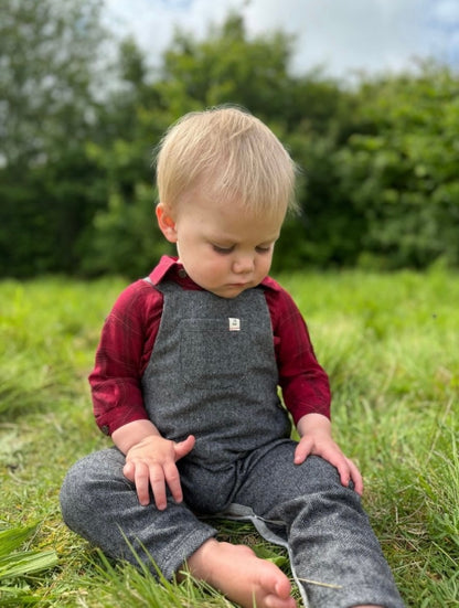 Red/Black Plaid Jasper Woven Onesie