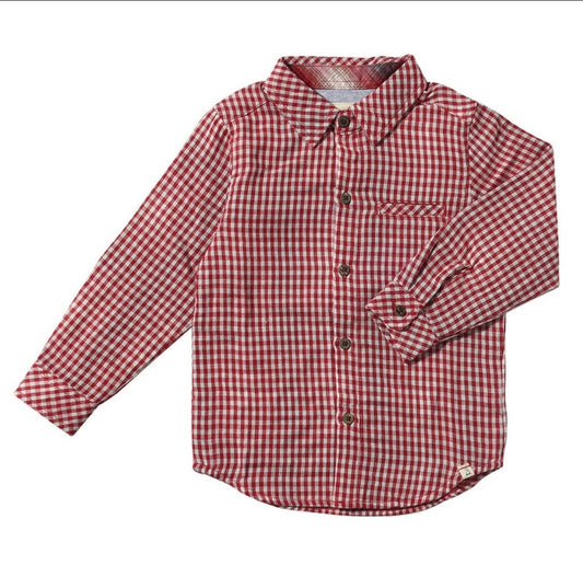Red Micro Plaid Atwood Woven Shirt