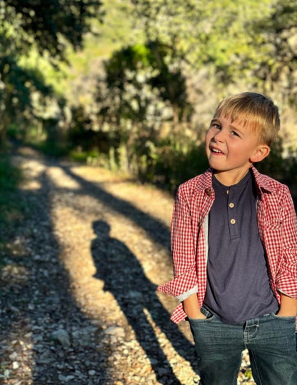 Red Micro Plaid Atwood Woven Shirt