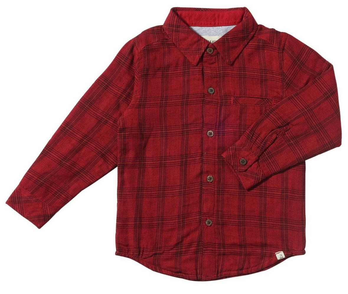 Red/Black Micro Plaid Atwood Woven Shirt
