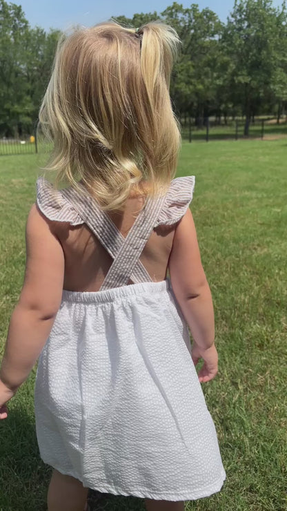 Seersucker Seahorse Dress