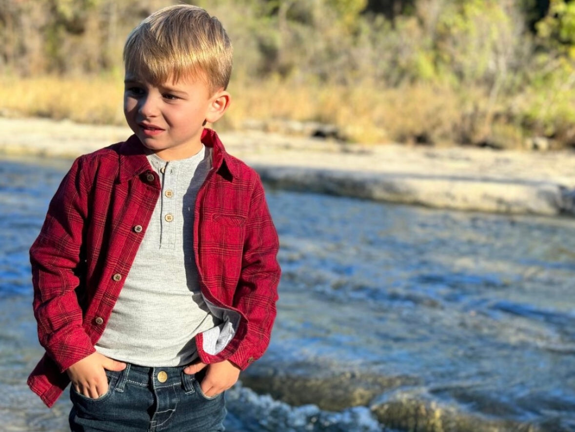 Red/Black Micro Plaid Atwood Woven Shirt